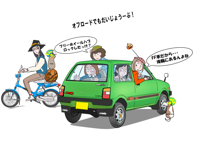 昭和の軽自動車ーダイハツ・ミラ４WD